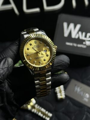 Rolex Black Dial Silver Watch